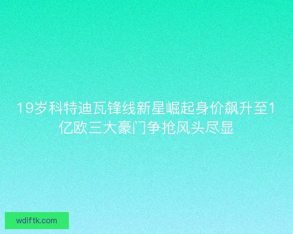19岁科特迪瓦锋线新星崛起身价飙升至1亿欧三大豪门争抢风头尽显